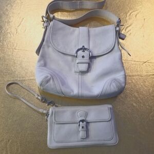 Authentic Coach purse and wristlet.